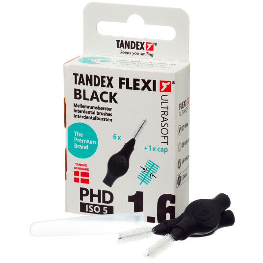 Tandex Flexi ULTRASOFT Gap børster 1,0 mm ISO 5 SVART
