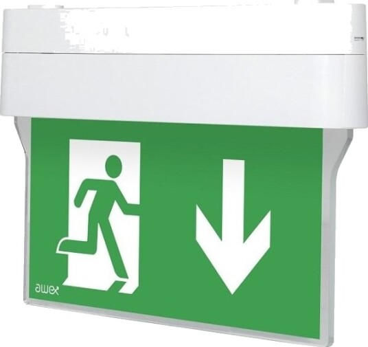 Awex Nødarmatur Arrown Led 1W 3T Enfunksjon At + Pu31 Pu41 Hvit Arn/1W/Ese/At/Wh