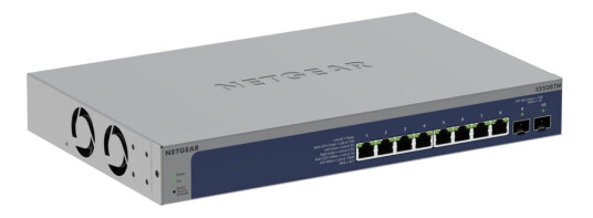 Netgear S3600 Series Xs508tm - Switch - 2+/L3 Lite - Smart - 8 X 10/25 Gigabit Ethernet + 2 X 10 Gb Ethernet Sfp+ (Opplink) - Stasjonær, Rackmonterbar