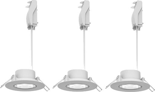 Philips Cilantro downlight hvit 3 pk