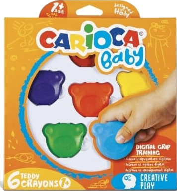 Carioca Teddy BABY 6 stykker Blå Grønn Oransje Rød Fiolett Gult 1 år Gutt/Jente Hengende boks Motor skills training Carioca Teddy BABY 6 stykker Blå Grønn Oransje Rød Fiolett Gult 1 år Gutt/Jente Hengende boks Motor skills training