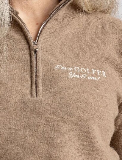 Cross Sportswear W Greta Igy2 1/2 Zip Brown L