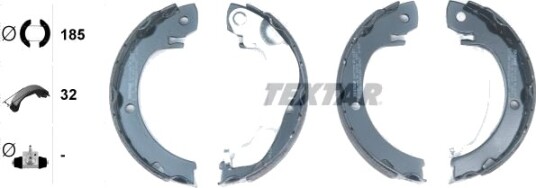 TEXTAR 91077300 Bremseskosett, håndbrems