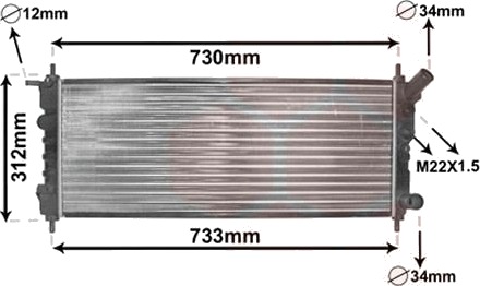 VAN WEZEL 37002263 Radiator motorkjøling