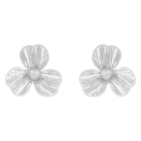 Snö Of Sweden Flora Petal Ear Plain Silver Onesize