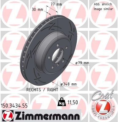 Bremseskive ZIMMERMANN 150.3434.55