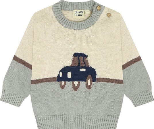 Hust and Claire Cardigan HCPilou Gammel Bil Forest Løk Hust and Claire 2 år (92) Cardigan Beige Grå