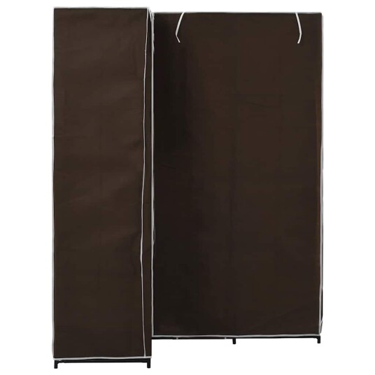 Hjørnegarderobe brun 130x87x169 cm