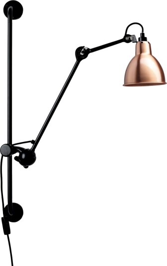 Vegglampe Lampe Gras 201 Round Svart Stue Metall Design 14 78 Svart