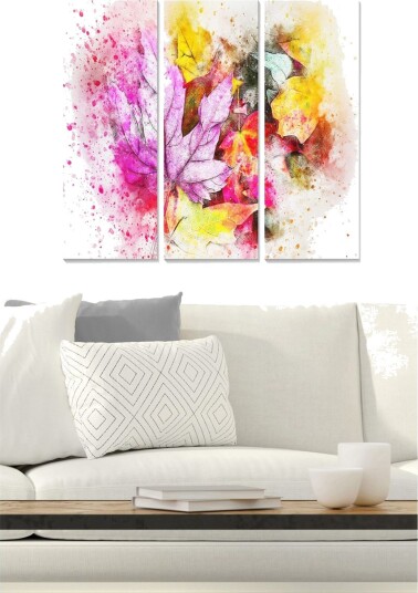 Canvasbilde Abstract 3 pk Flerfarget 22x05 cm Canvasbilde Abstract 3 pk Flerfarget 22x05 cm