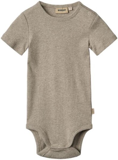 Wheat Timo rib kortermet body gravel melange