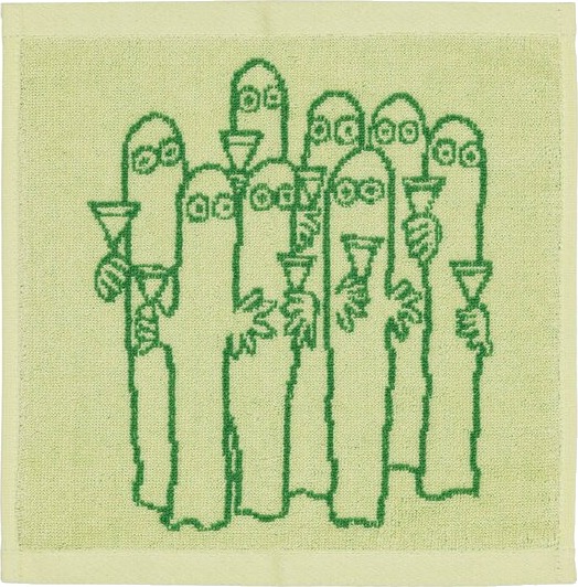 MoominArabia   Mummi håndkle 25x25 cm Hattifnattene grønn