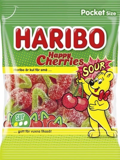 Haribo Happy Cherries Sour 75g Haribo Happy Cherries Sour 75g