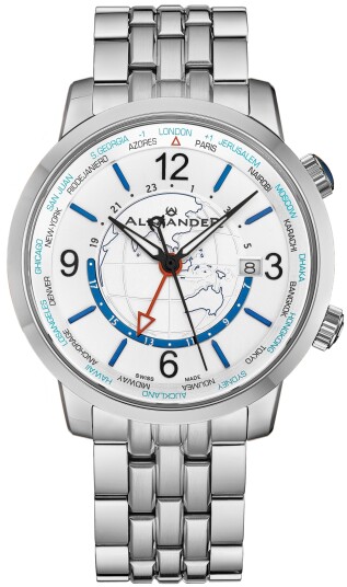 Alexander Herreklokke A171B 01 Journeyman Hvit/Stål Ø42 mm Alexander Herreklokke A171B 01 Journeyman Hvit/Stål Ø42 mm