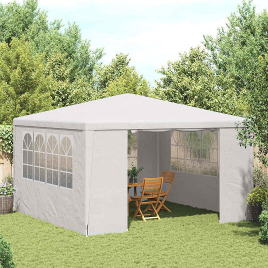 vidaXL Profesjonelt festtelt med sidevegger 4x4 m hvit 90 g/m² vidaXL Profesjonelt festtelt med sidevegger 4x4 m hvit 90 g/m²