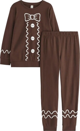 Lindex Pyjama Set DARK BROWN 122/128
