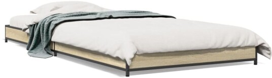 Sengeramme sonoma eik 75x190 cm konstruert tre og metall 8721012987135