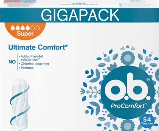 O.B. Procomfort Super Tamponger 54Szt. O.B. Procomfort Super Tamponger 54Szt.