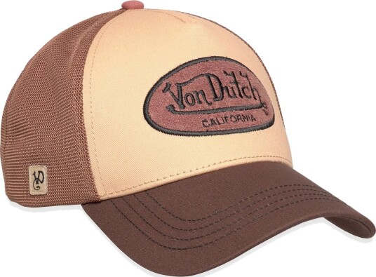 Von Dutch Oval Patch Brown/Beige Trucker Von Dutch Multi/patterned ONE SIZE