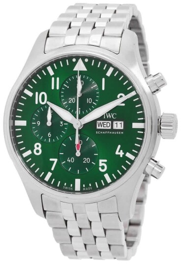 IWC Herreklokke IW378006 Pilots Grønn/Stål Ø43 mm