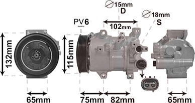 AC kompressor VAN WEZEL 5301K701