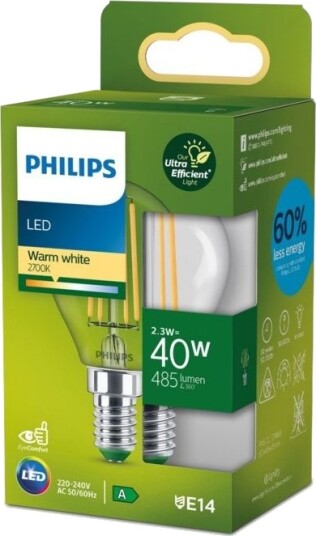 Philips Ultra Efficient E14 LED-pære 485 lm