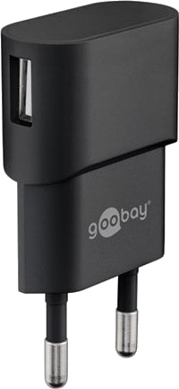 Goobay USB-lader 1A 5W Strømadapter Sort