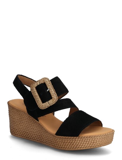 Gabor Wedge Sandal Black 41 Gabor Wedge Sandal Black 41