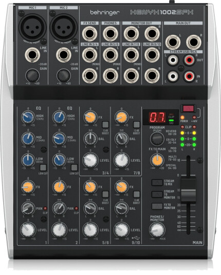 Behringer XENYX 1002SFX 10-Channel Analog Mixer Behringer XENYX 1002SFX 10-Channel Analog Mixer