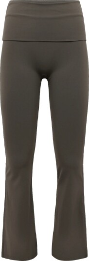 Weekday Folded Waist Flared Yoga Tights DARK BROWN XL