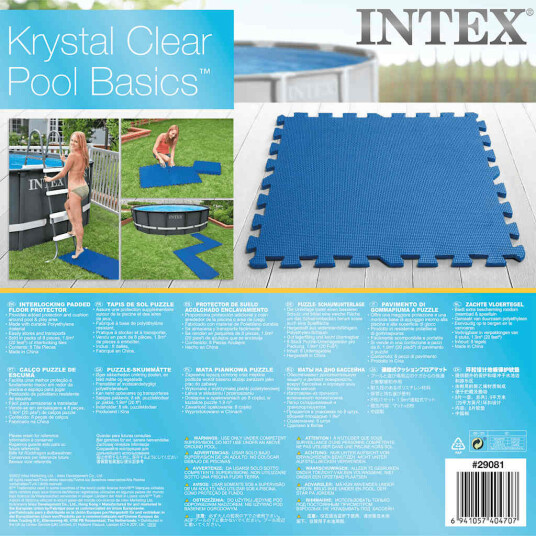 Intex Beskyttelse for bassenggulv 8 stk 50x50 cm blå