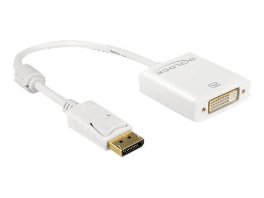 Delock Displayport to DVI Adapter - videokonverter - hvit