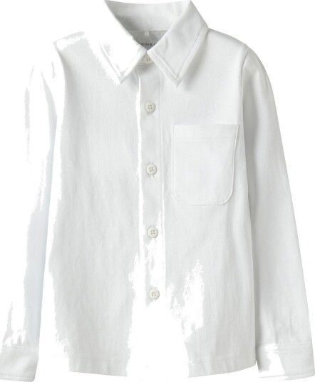 Name It Nmm Ronalo Langermet Jersey Skjorte Hvit 110