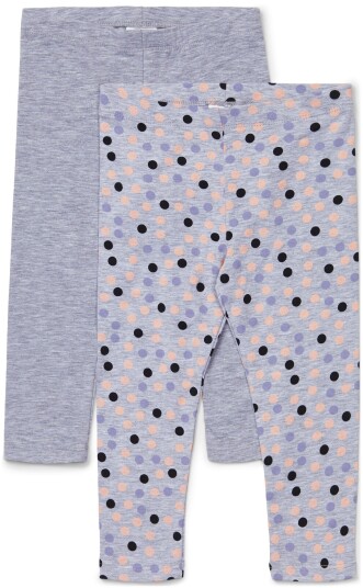 Luca & Lola Alberta Leggings 2-Pack Grey Melange 134-140 Luca & Lola Alberta Leggings 2-Pack Grey Melange 134-140