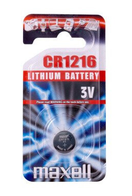 Maxell CR1216 Lithium Knappcellebatteri 25mAh 3V - 1 stk.
