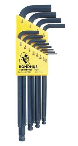 Bondhus® Sekskantnøglersæt Blx 12 Med Kugle, Tomme .050-1/16-5/64-3/32-7/64-1/8- 9/64-5/32-3/16-7/32-1/4-5/16 Bondhus® Sekskantnøglersæt Blx 12 Med Kugle, Tomme .050-1/16-5/64-3/32-7/64-1/8- 9/64-5/32-3/16-7/32-1/4-5/16