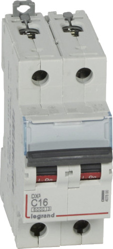 Legrand 5 stk DX3 MCB automatsikring C16 2P 2M 6/10kA
