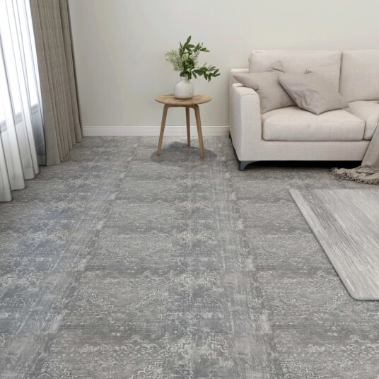 Selvklebende gulvplanker 55 stk PVC 5,11 m² betonggrå