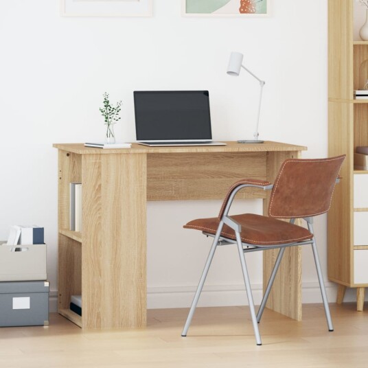 vidaXL Skrivebord sonoma eik 100x55x75 cm konstruert tre vidaXL Skrivebord sonoma eik 100x55x75 cm konstruert tre