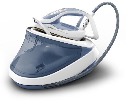 Tefal Pro Express Ultimate II GV9710 1,2 l Durilium Airglide Autoclean Ultra Thin soleplate BlÃ¥ Hvit