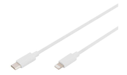 Digitus Lightning-kabel 2 m USB-C til Lightning Dobbeltisolert Hvit 18 W