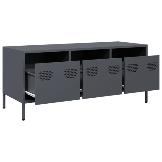 TV-benk antrasitt 101,5x39x43,5 cm kaldvalset stål 8721102929854 TV-benk antrasitt 101,5x39x43,5 cm kaldvalset stål 8721102929854