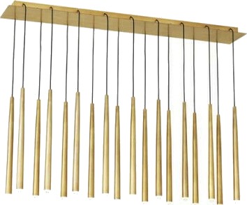 Pylon 18 Light Chandelier Nightshade Black