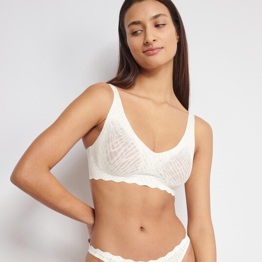 Sloggi BH ZERO Feel Bliss Soft Bra Hvit X-Large Dame