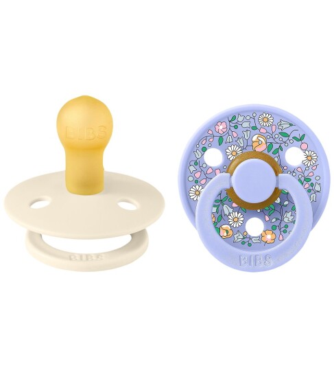 BIBS x Liberty Colour Smokker Str. 1 Rund 2 pack Chloe BIBS 0 6 md Smokk Hvit Lilla