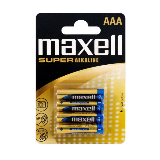 Maxell Super Alkaline AAA Batterier 4-pakk - 1.5V Engangsbatteri Maxell Super Alkaline AAA Batterier 4-pakk - 1.5V Engangsbatteri