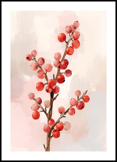 Roter Beerenzweig Plakat Plakat / 100x150cm Roter Beerenzweig Plakat Plakat / 100x150cm