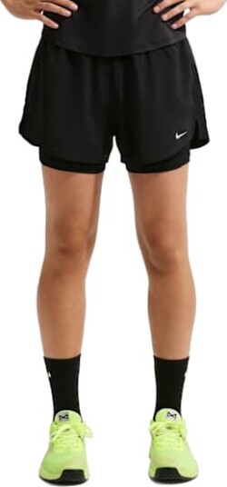 Nike One Dri Fit High Rise 2in1 Shorts Sort XS