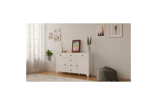 Thoro Hjørnekommode 130 cm Matt Hvit