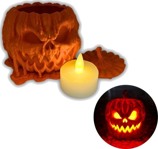 Halloween gresskar smeltende spøkelse Candy Bowl/Night Light